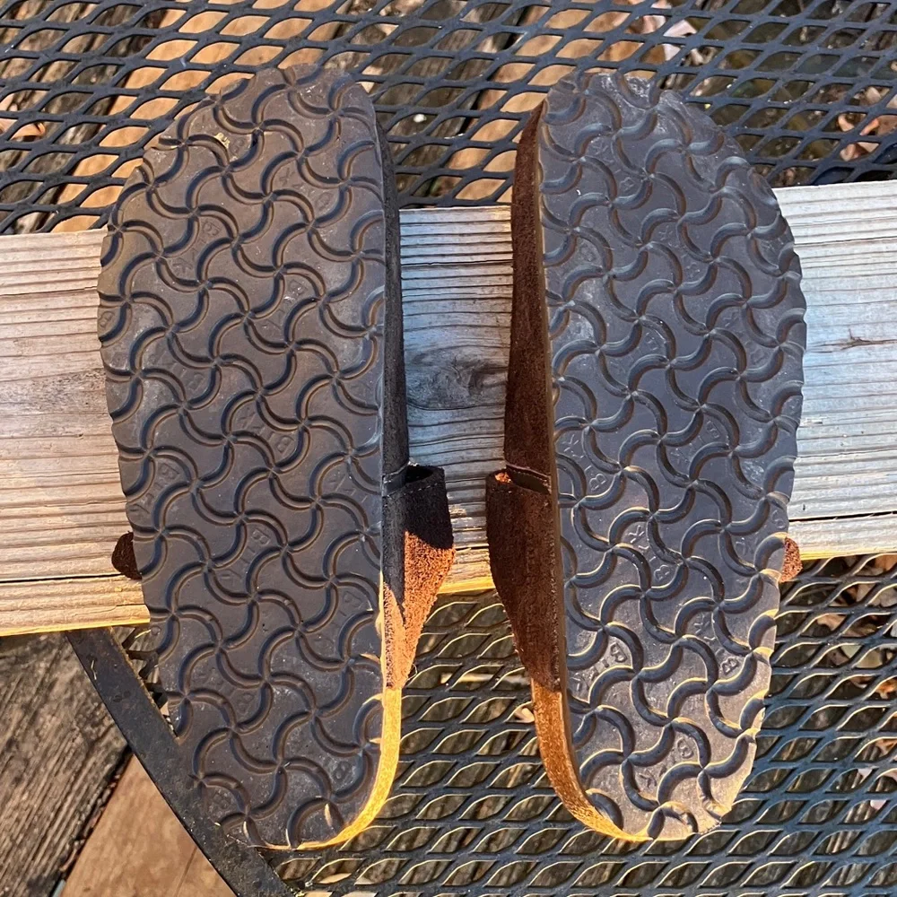 Birkenstock Dark Brown Suede Clogs - Picture 2 of 4